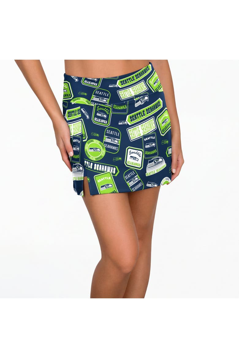Women's Concepts Sport College Navy Seattle Seahawks Grady Sleep Skort, Main, color, College Navy