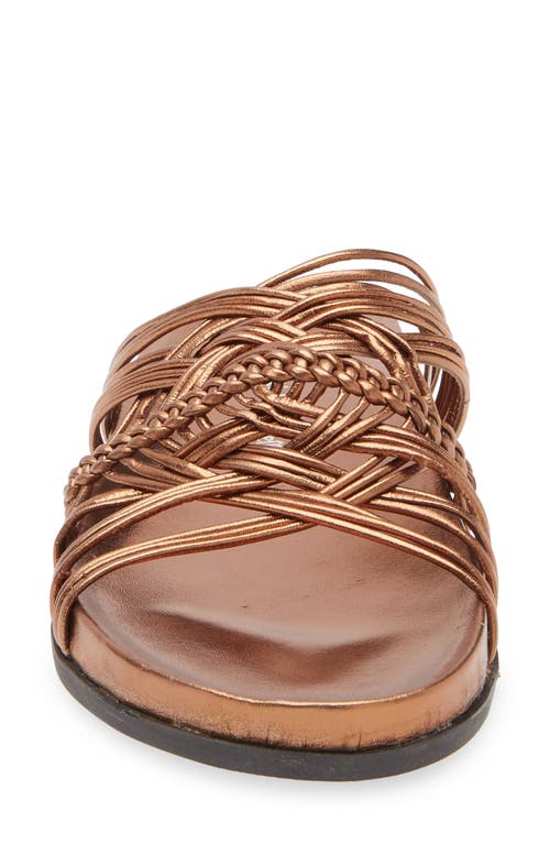 Jeffrey Campbell Intwined Slide Sandal In Bronze
