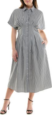Nicole Miller Striped Shirtdress
