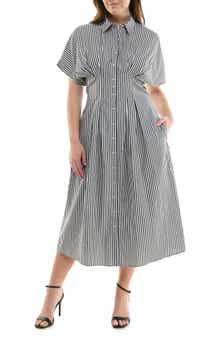 Nicole Miller Striped Shirtdress