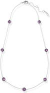 SAMUEL B. Sterling Silver Amethyst Station Necklace