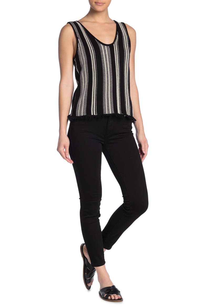 Taylor Mid Rise Ankle Crop Skinny Jeans, Alternate, color, ONYX