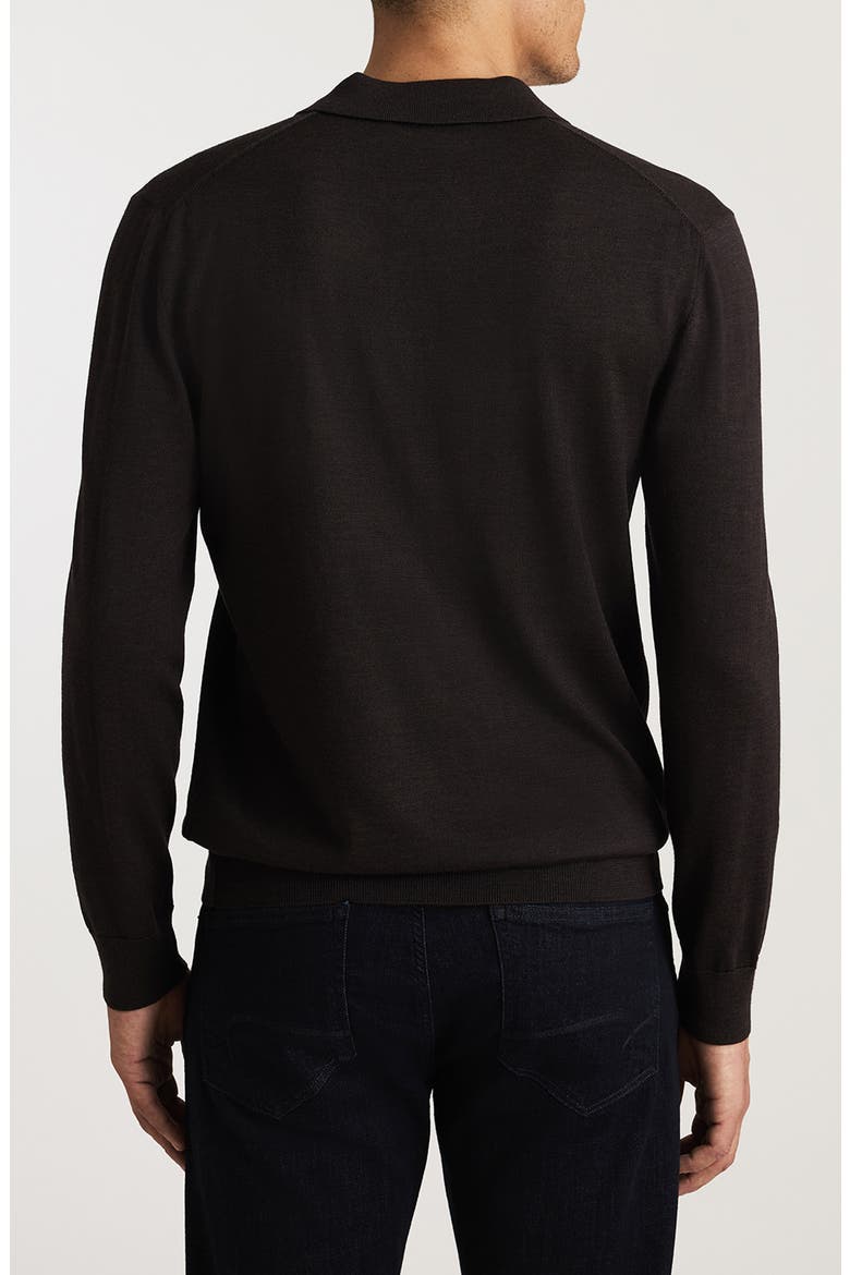 Long Sleeve Wool Polo Sweater, Alternate, color, MAJOR BROWN
