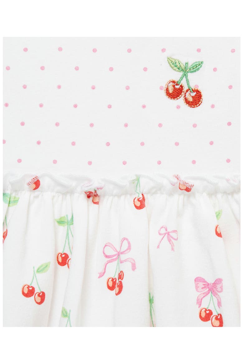 Kids' Cherries Bodysuit Dress & Headband Set, Alternate, color, WHITE MULTI