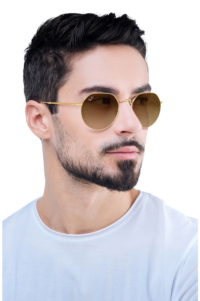 Jack 53mm Round Sunglasses, Alternate, color, ARISTA / CLEAR GRADIENT BROWN