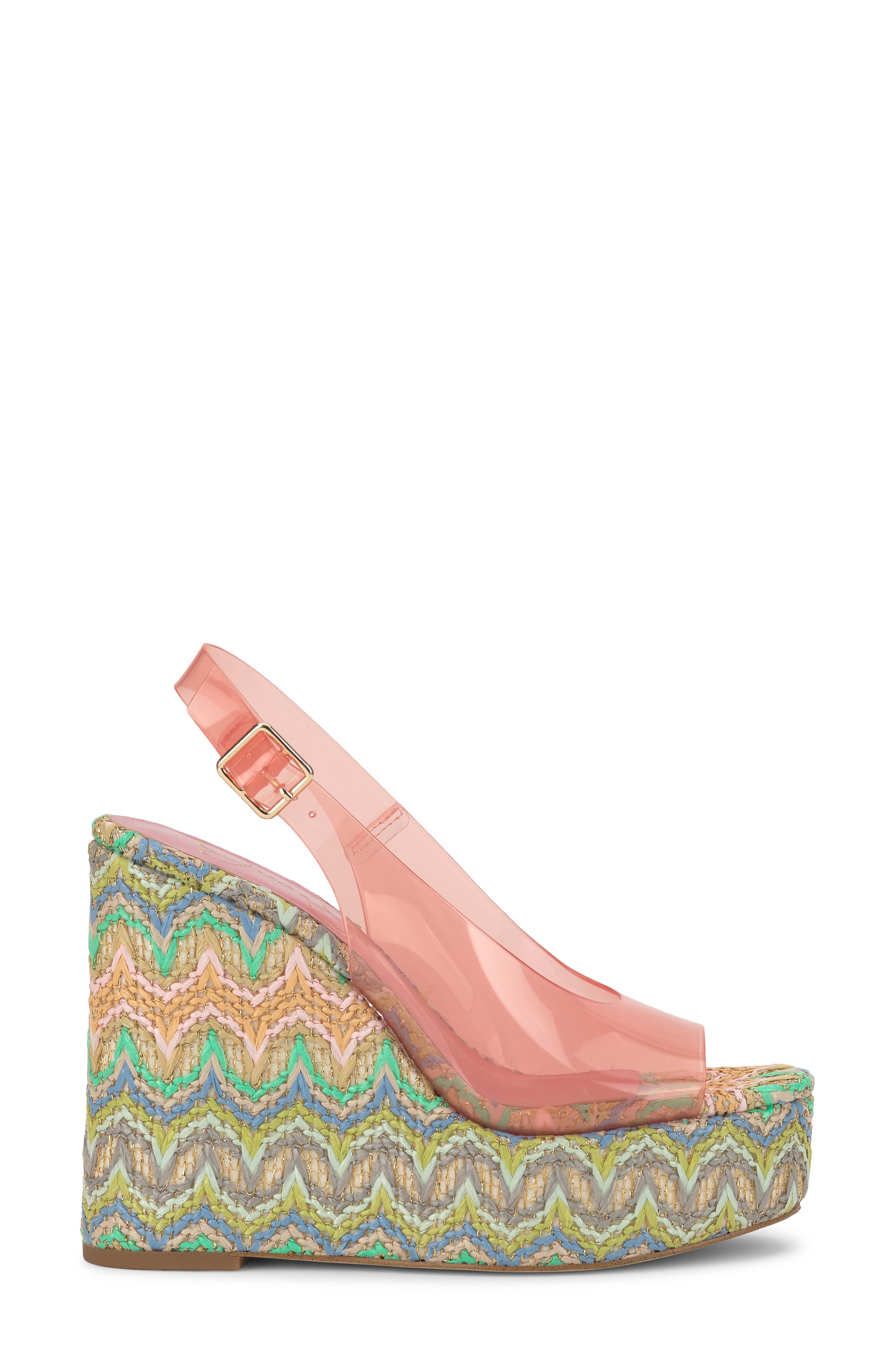 Jessica Simpson Kaliese Slingback Platform Wedge Sandal, Alternate, color, Red 01