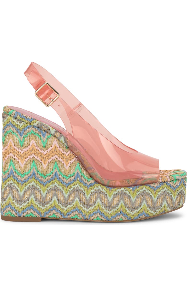 Jessica Simpson Kaliese Slingback Platform Wedge Sandal, Alternate, color, Red 01
