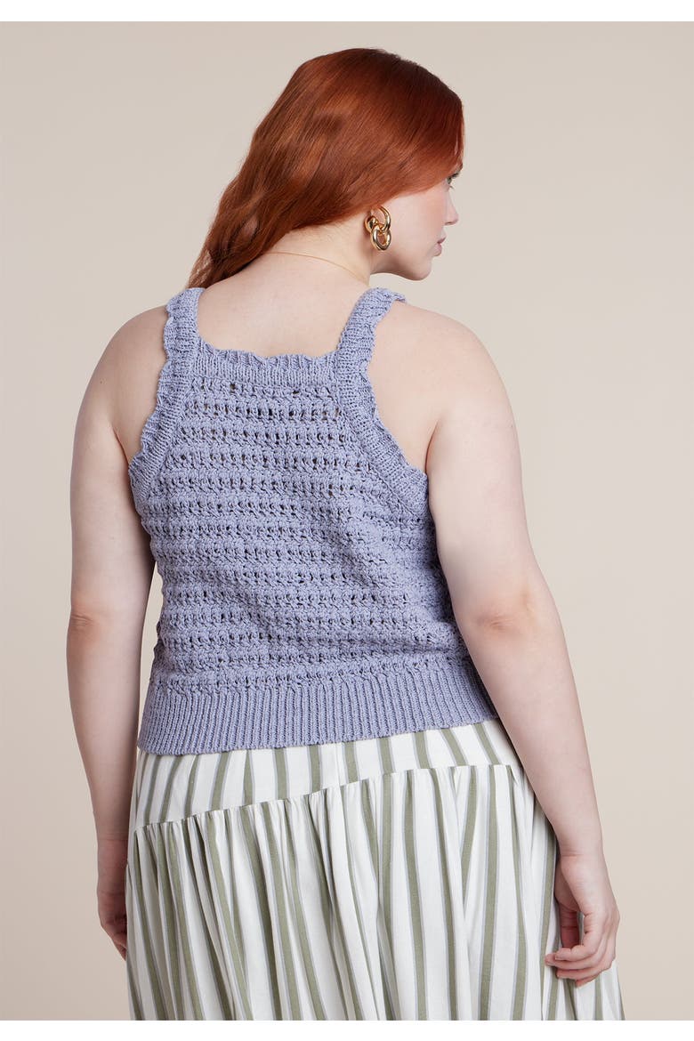 Open Stitch Racer Tank, Alternate, color, BLUE BLIZZARD
