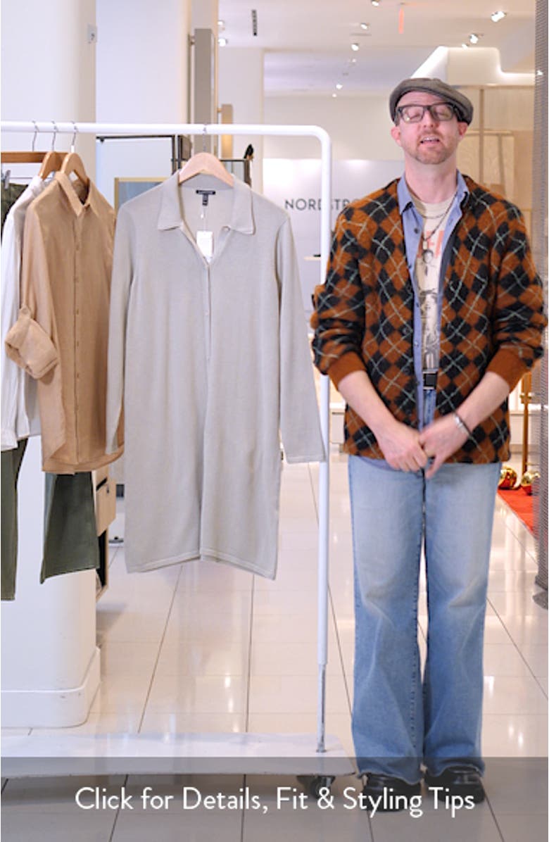 Collared Organic Cotton Blend Cardigan, sales video thumbnail