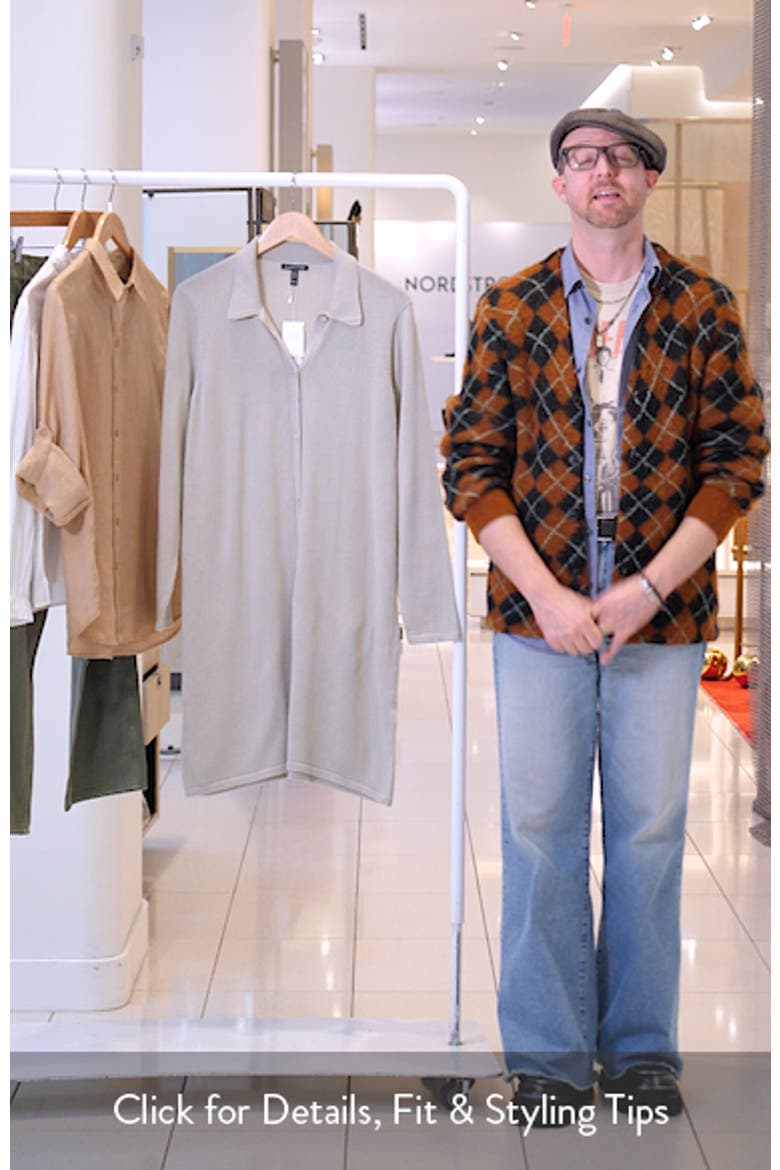 Collared Organic Cotton Blend Cardigan video