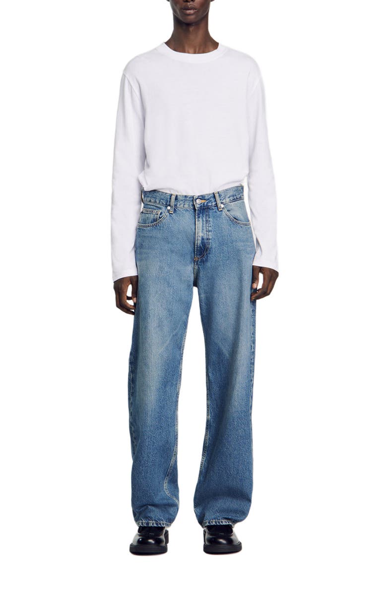 SANDRO Baggy jeans, Main, color, Blue