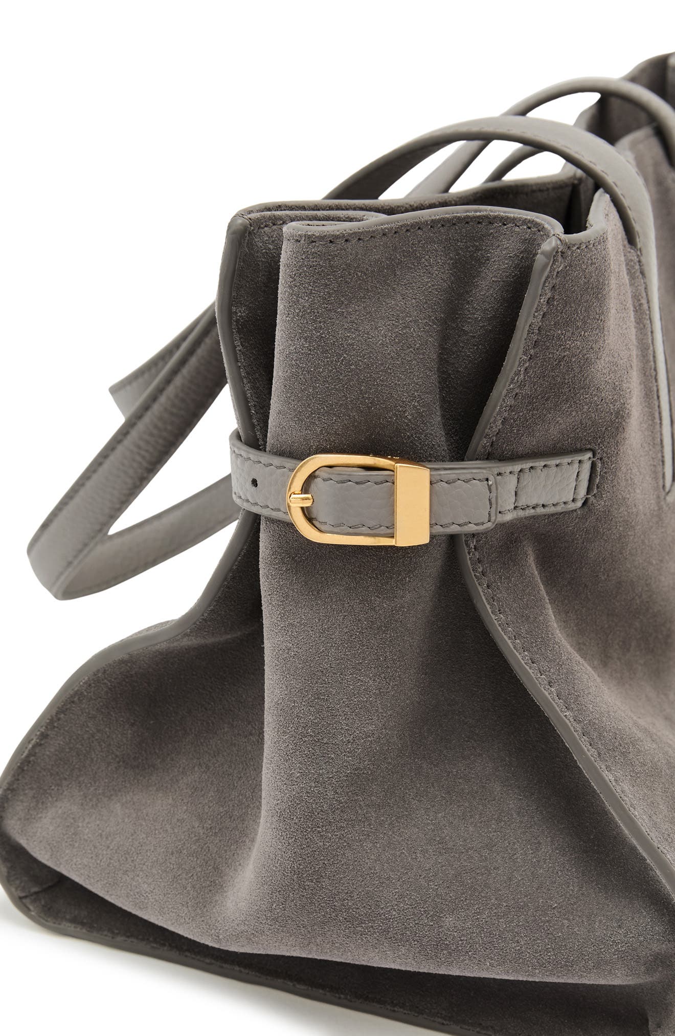 Elise Suede Tote, Alternate, color, GREY