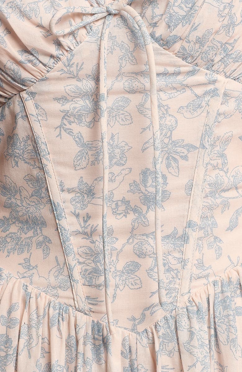 Petal & Pup Wrenna Floral Print Sleeveless Maxi Dress, Alternate, color, Blue