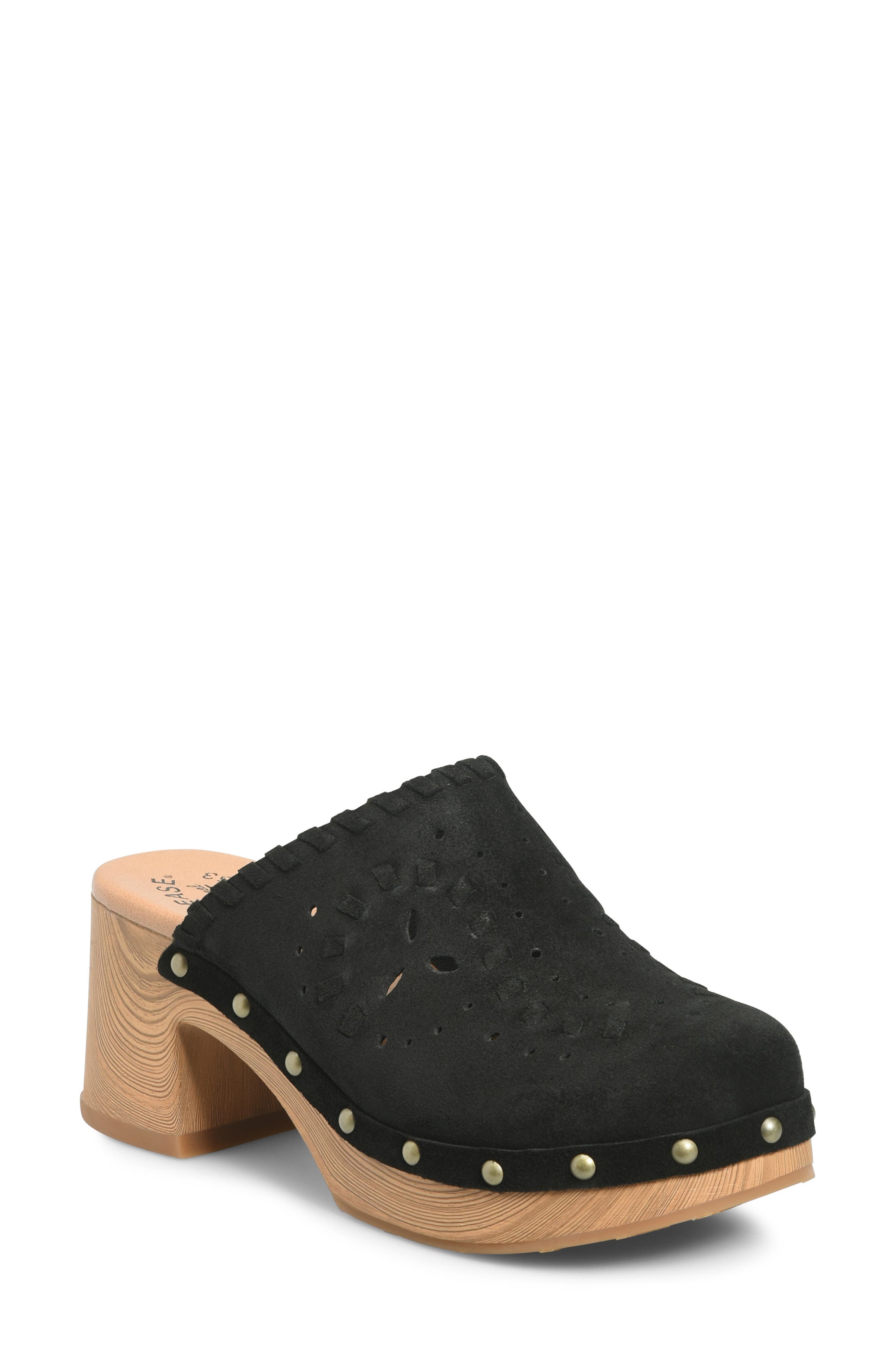 Kork-Ease<sup>®</sup> Tomika Perforated Clog, Main, color, Black Suede