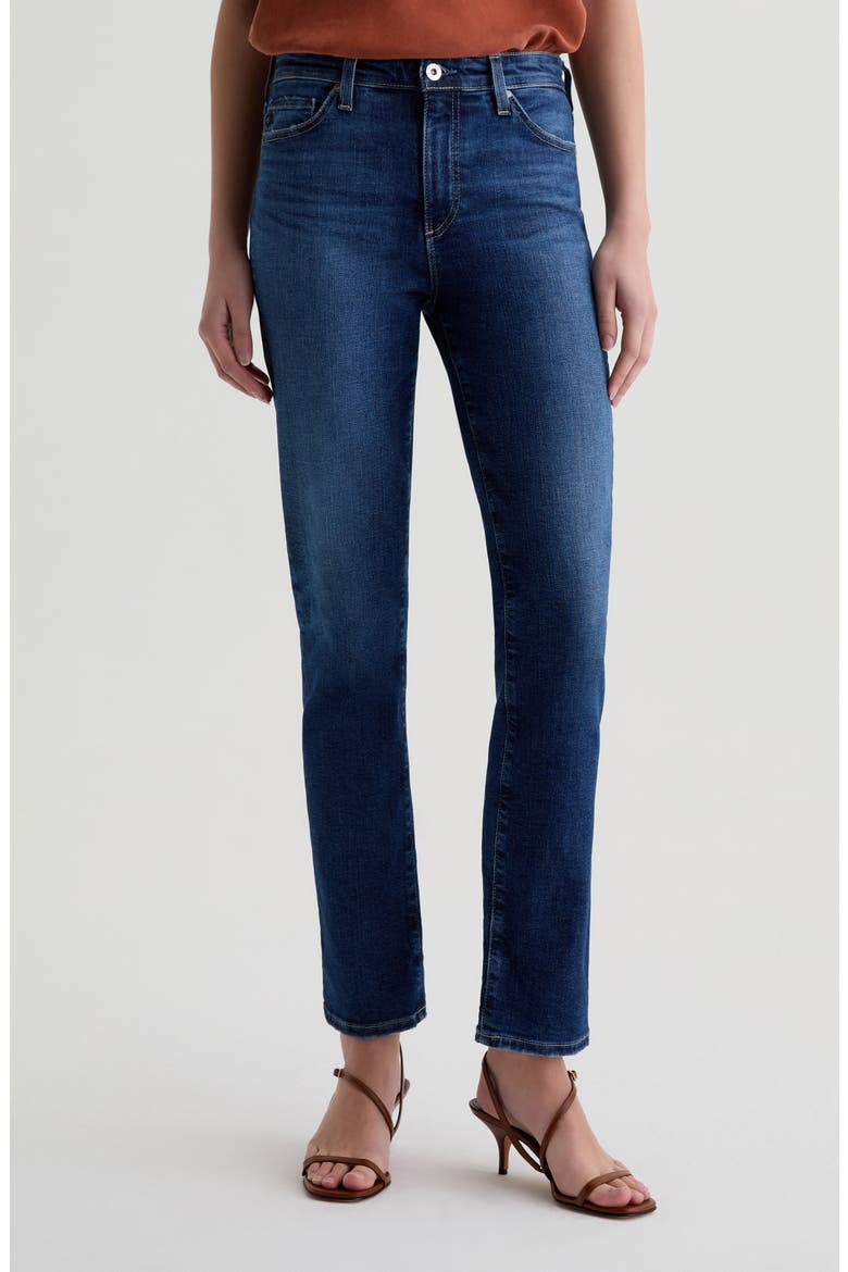 Mari Mid Rise Ankle Slim Straight Leg Jeans, Main, color, POETIC