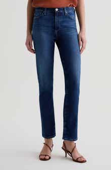 AG Mari Mid Rise Ankle Slim Straight Leg Jeans