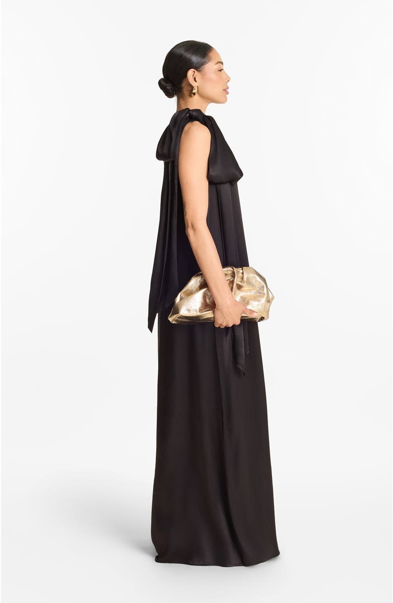 DIARRABLU One-Shoulder Raya FSC<sup>®</sup> Certified Viscose Gown in Nala Noir, Alternate, color, Nala Noir