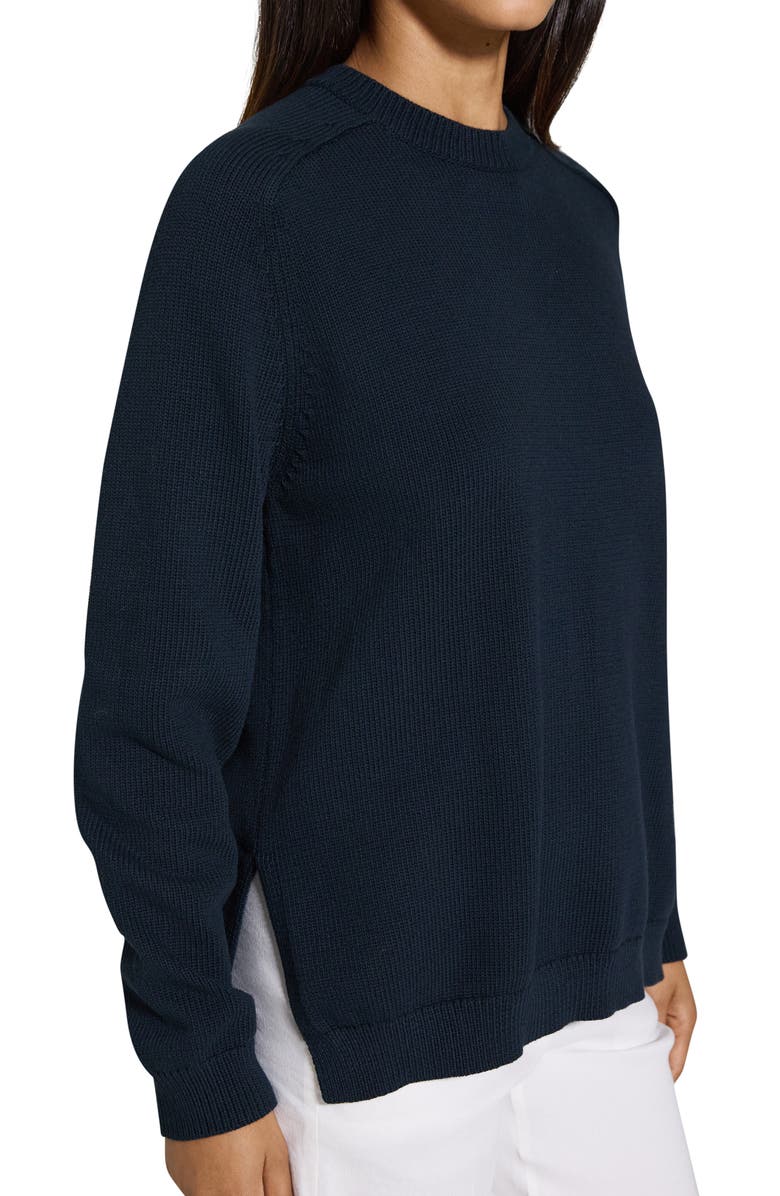 Theory Relaxed Crewneck Sweater, Alternate, color, Navy