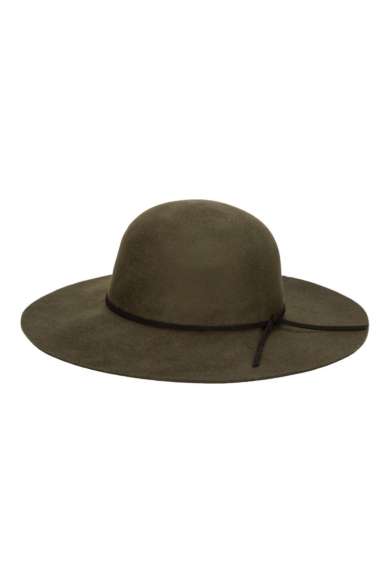 Felted Wool Floppy Hat, Main, color, OLIVE