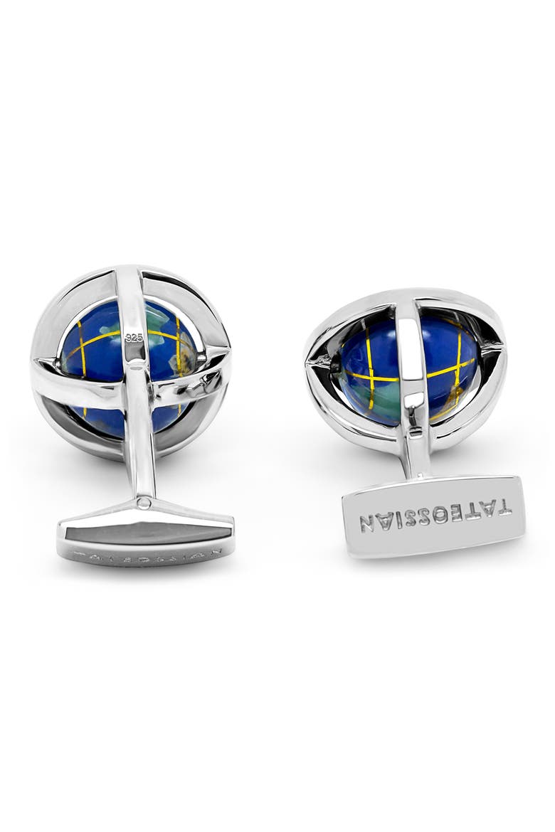 'Globe' Cuff Links, Alternate, color, NAVY