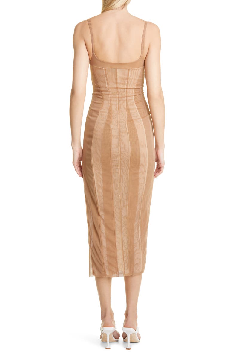 Kathryn Bowen Bustier Mesh Tank Dress, Alternate, color, 