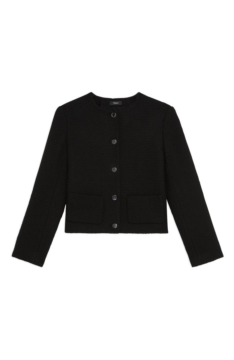 Theory Tweed Crop Jacket, Alternate, color,