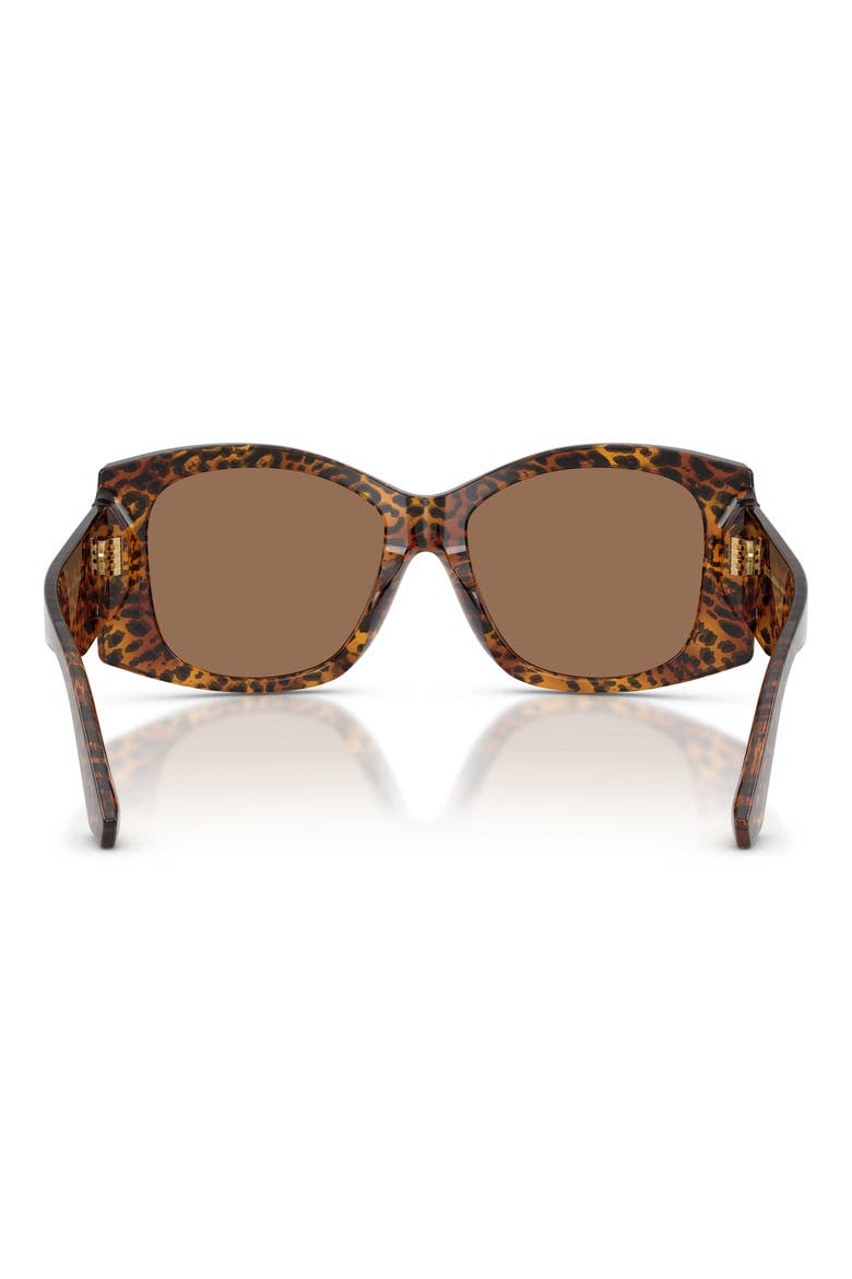 54mm Gradient Butterfly Sunglasses, Alternate, color, LEOPARD / DARK BROWN