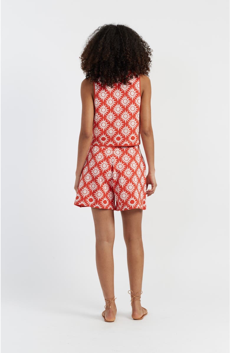 Chinti & Parker Laura Whitmore Sunflower Waistcoat, Alternate, color, Terracotta