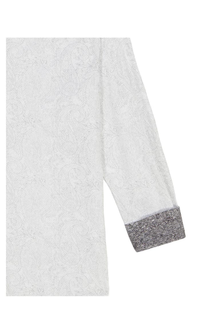 Thurston Paisley Knit Button-Up Shirt, Alternate, color, WHITE