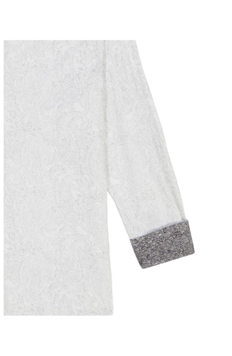 Robert Graham Thurston Paisley Knit Button-Up Shirt, Alternate, color, White
