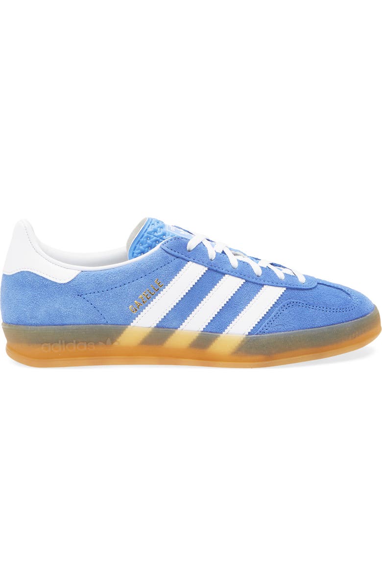 adidas Gazelle Indoor Sneaker, Alternate, color, Blue/ White/ Gold