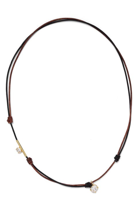 Crystal Knot Cubic Zirconia Necklace