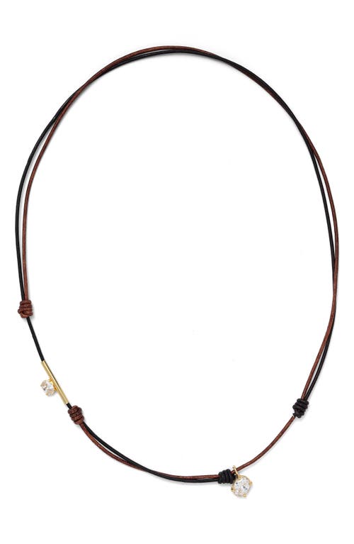 Lady Grey Crystal Knot Cubic Zirconia Necklace
