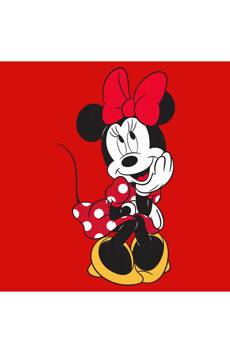 Minnie Mouse Girl's Minnie Mouse Adorable Pose Graphic T-Shirt, Alternate, color, Red