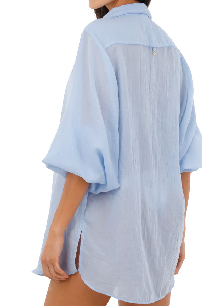 Akumal Cover-Up Shirt, Alternate, color, LIMITLESS SKY