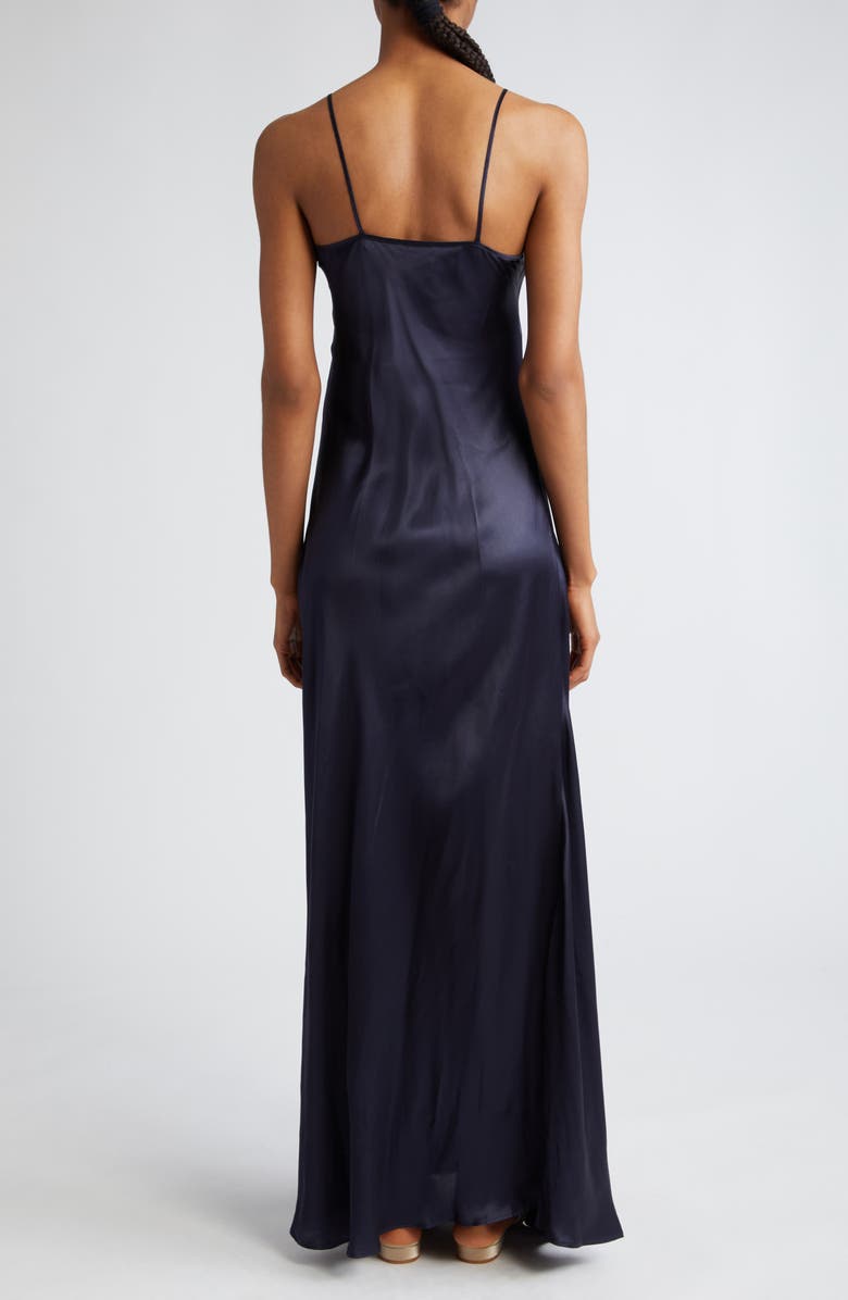 Eleventy Silk Charmeuse Slip Dress, Alternate, color, Blue