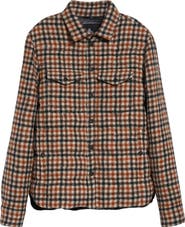 Moncler Gelt Check Virgin Wool Puffer Down Shirt Jacket