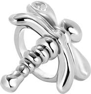 UNODE50 Sterling Silver Plated Dragonfly Ring