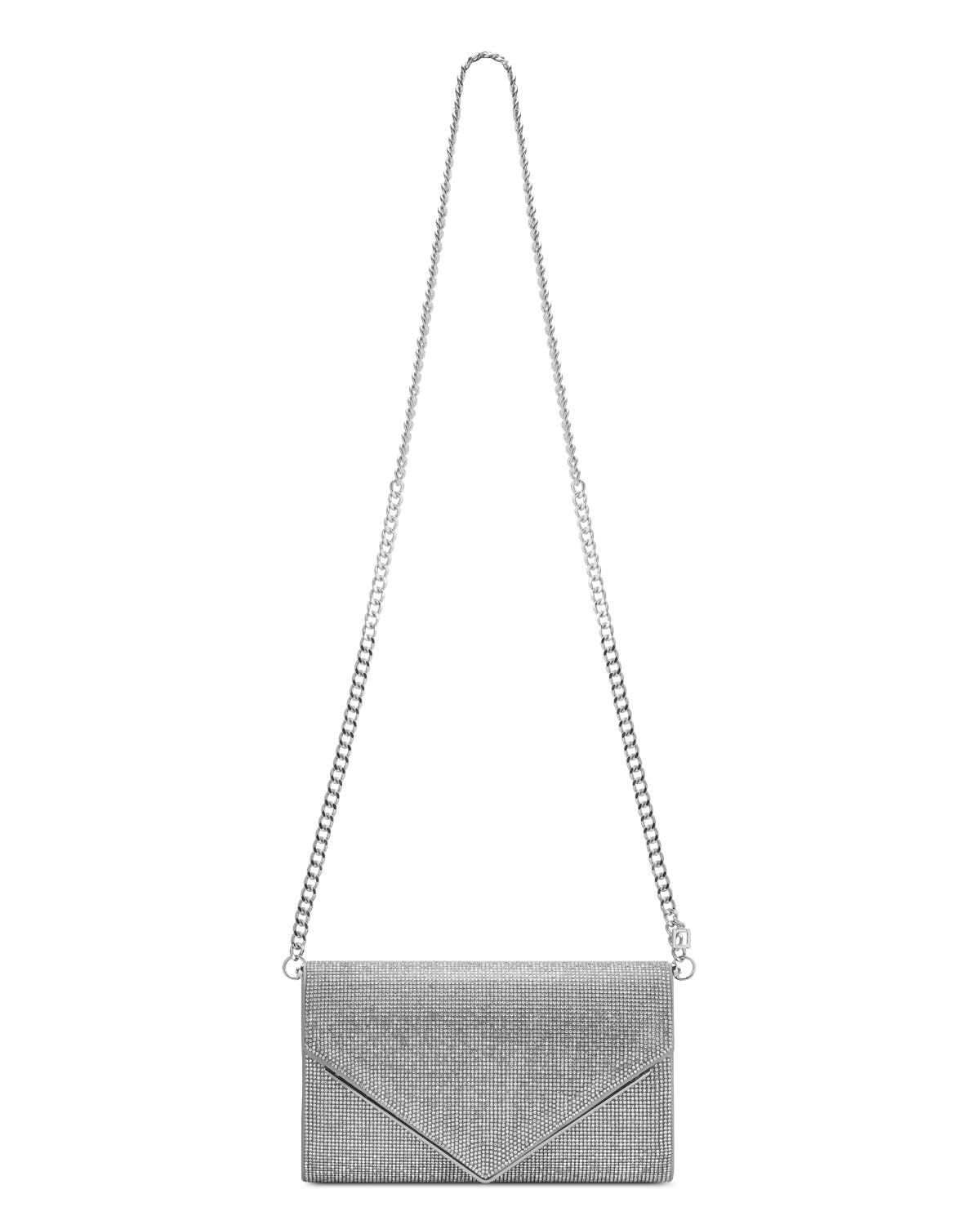 Rafe New York Candy Diamante Envelope Clutch, Alternate, color, Silver