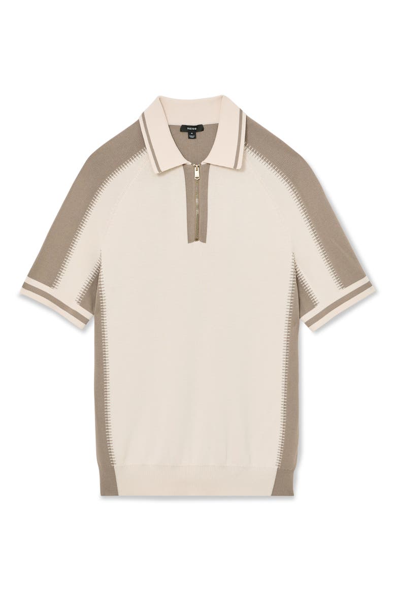 Elmers Zip Polo, Alternate, color, ECRU/ TAUPE