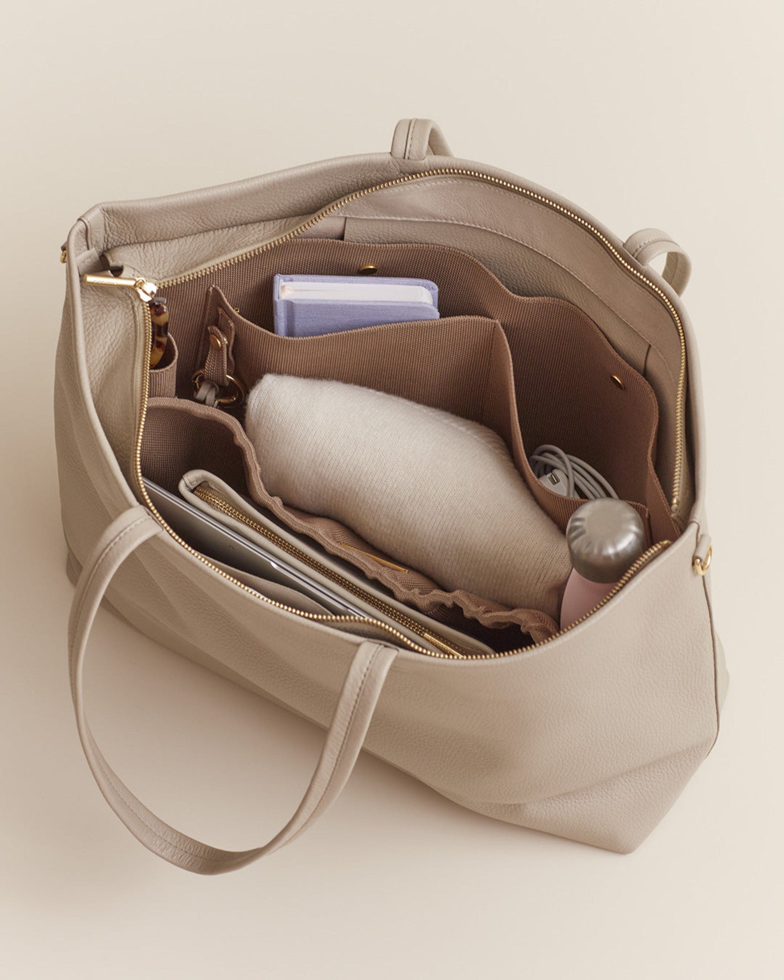 Classic Easy Tote Insert, Alternate, color, CAPPUCCINO