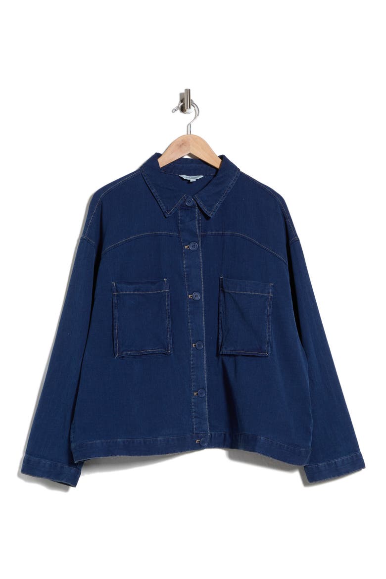 Long Sleeve Denim Jacket, Alternate, color, DARK WASH INDIGO