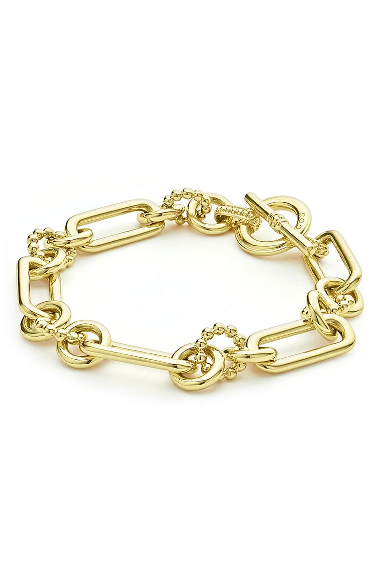 LAGOS Signature Caviar Fluted Link Toggle Bracelet, Main, color, Gold