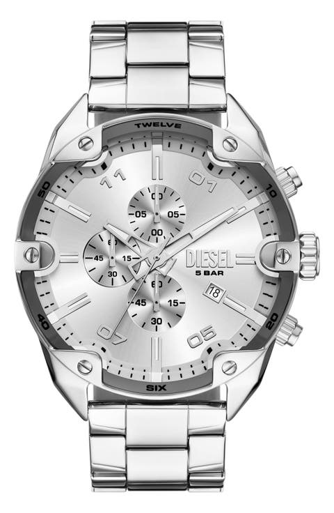 Spiked Chronograph Bracelet Watch, 49mm