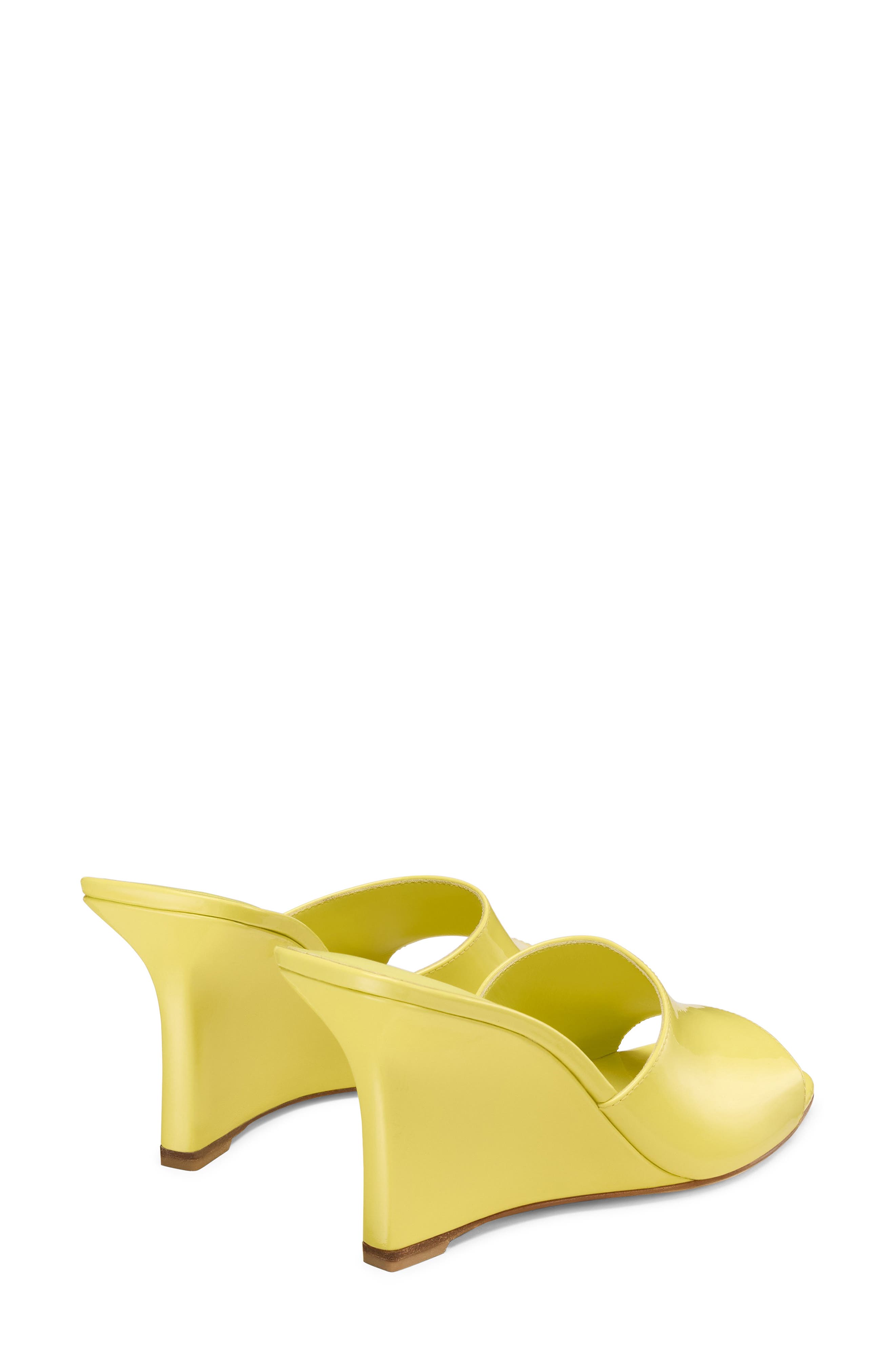 Vinnie 85 Patent Leather Wedge Mule, Alternate, color, CITRINE
