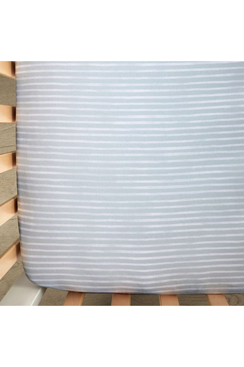 Cotton Jersey Fitted Sheet, Alternate, color, Mint Trail