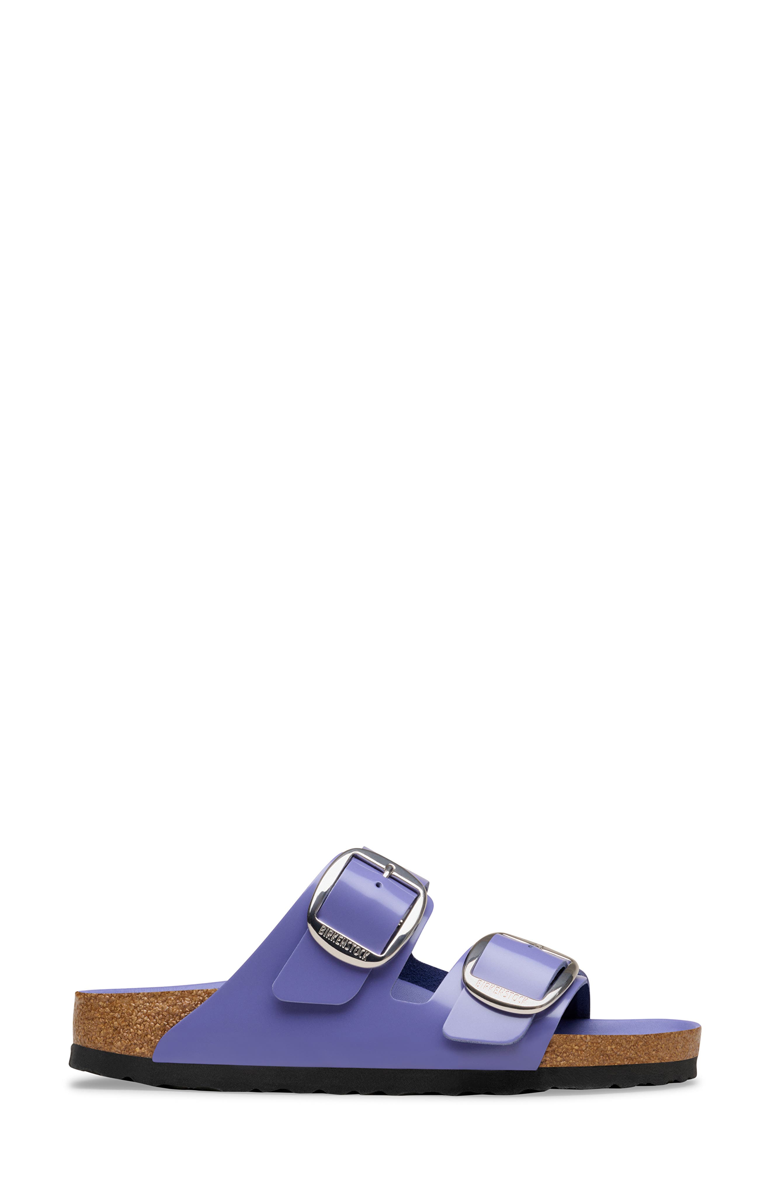 Arizona Big Buckle Slide Sandal - Discontinued, Alternate, color, PURPLE DUSK HIGH SHINE