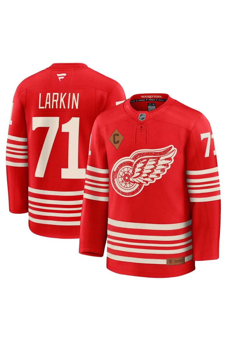 Men's Fanatics Dylan Larkin Red Detroit Red Wings Centennial Premium Player Jersey, Main, color, Red