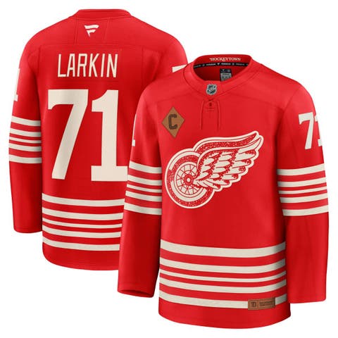 Men's Fanatics Dylan Larkin Red Detroit Red Wings Centennial Premium Player Jersey