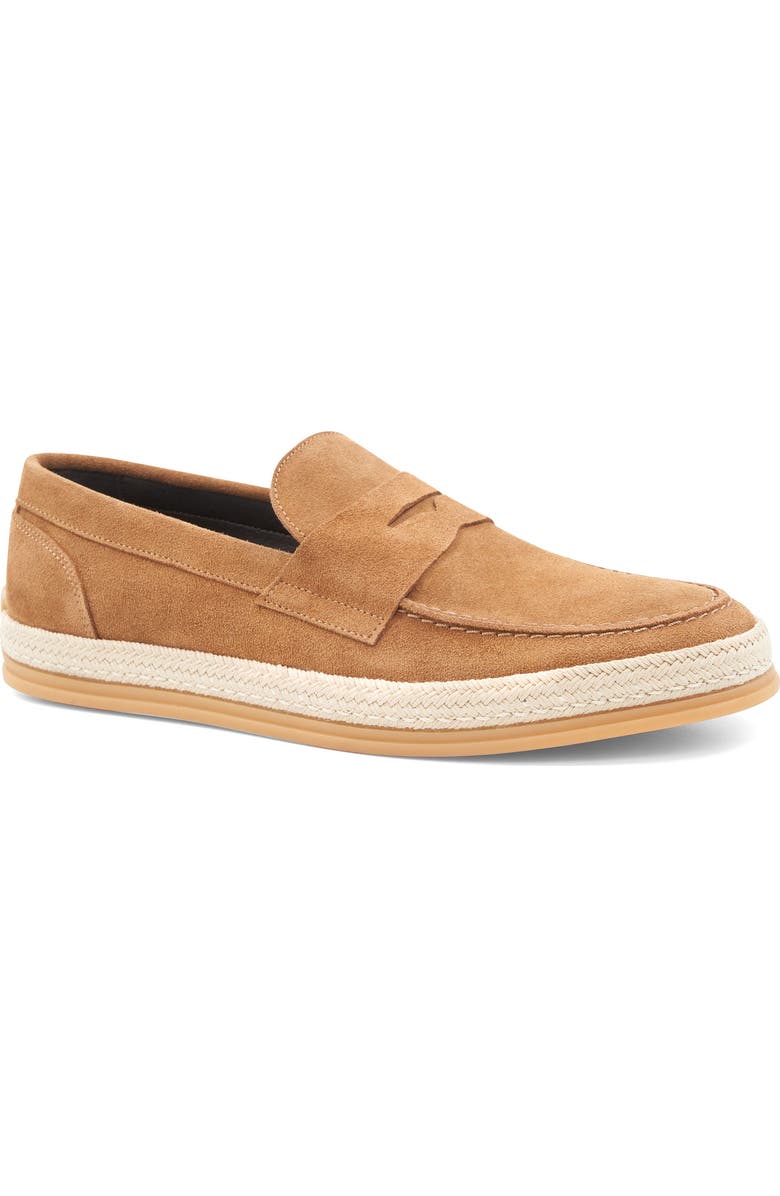 Bruno Magli Alfama Espadrille Penny Loafer, Main, color, Cognac Suede